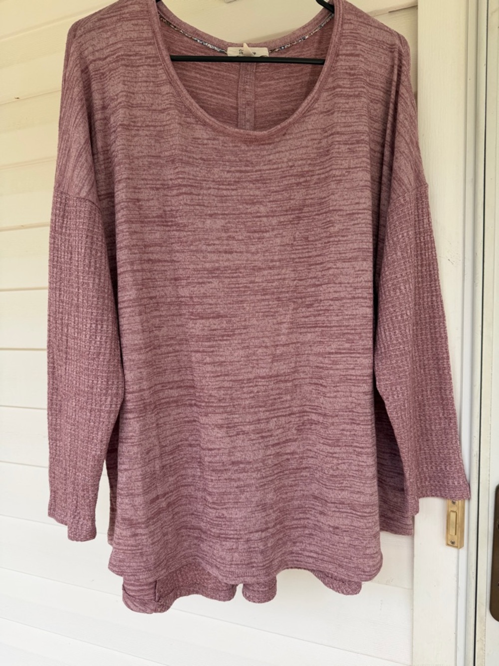 Women's Crewneck Long Sleeve Sweater - Mauve Pink